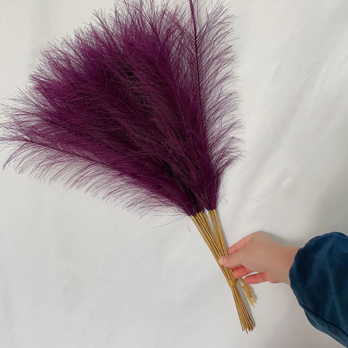 Boho Pampas Grass – 10 Piece Fluffy Reed Stems for Vases, Home Styling & Events