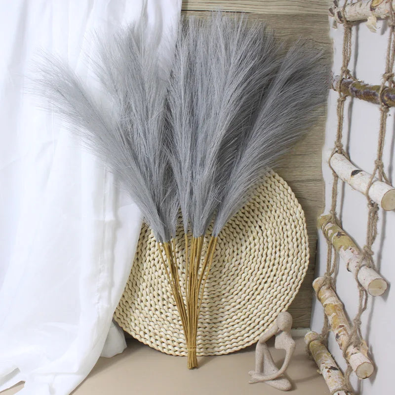 Boho Pampas Grass – 10 Piece Fluffy Reed Stems for Vases, Home Styling & Events