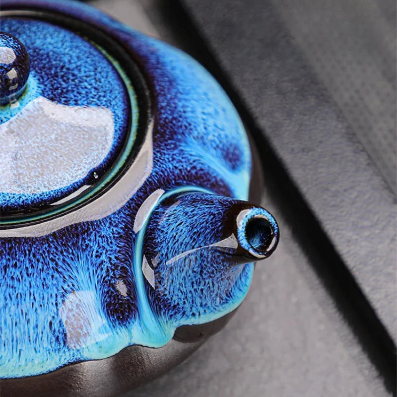 Mizuna Ceramic Tea Set with Teapot and Cups – 5 Piece Tea Set with Gift Box, Small Teapot 150ml and 4 Tea Cups