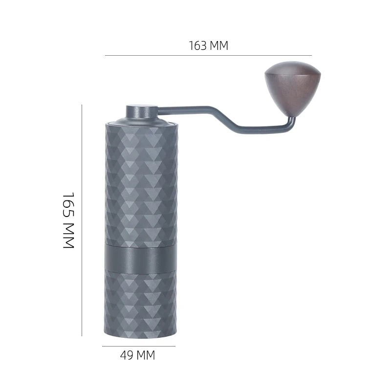 Manual Coffee Grinder with Stainless Steel Burr – Adjustable Hand Crank Grinder for Beans & Espresso