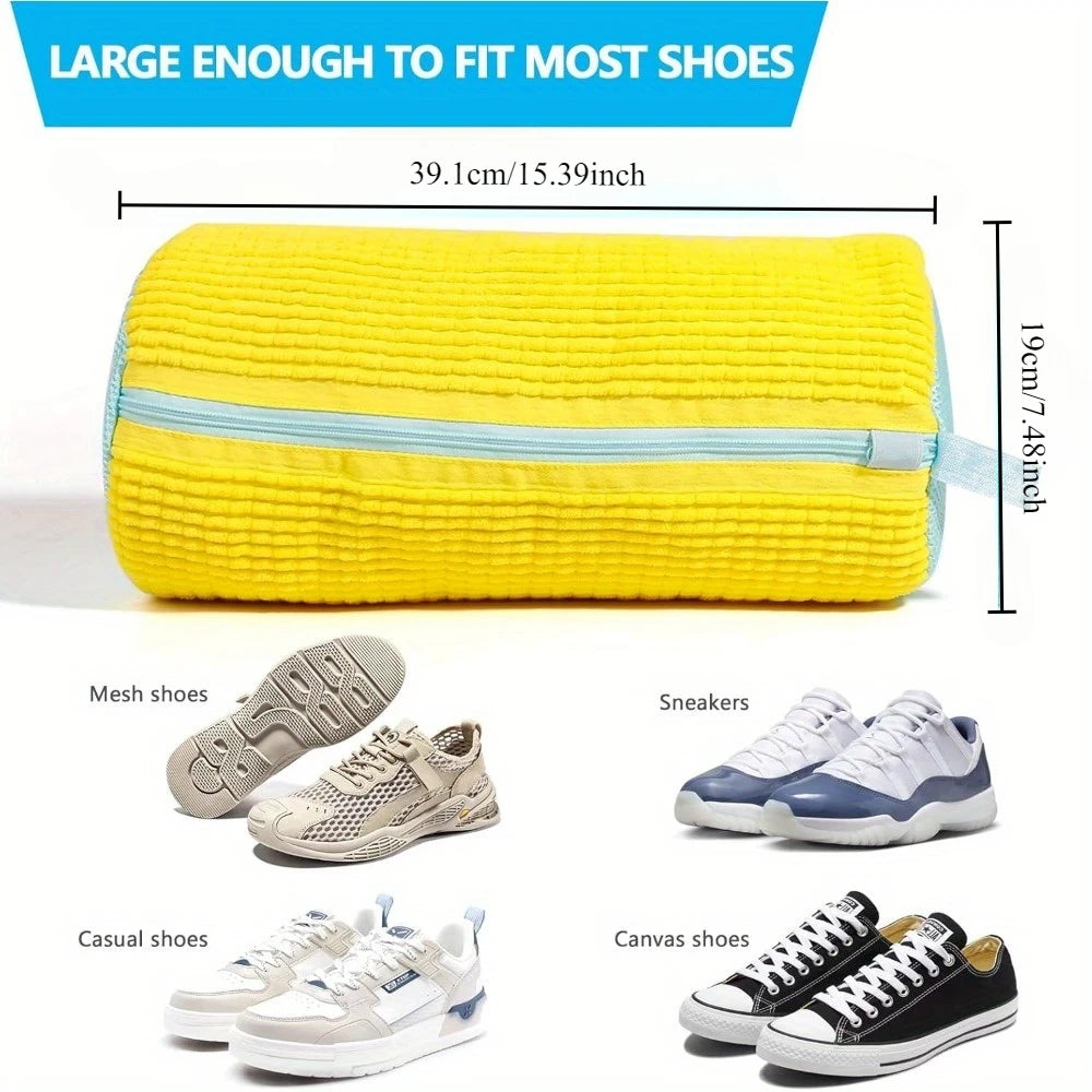 Shoe Washing Bag for Washing Machine – Yellow Laundry Bag for Trainers, Sneakers & Casual Shoes