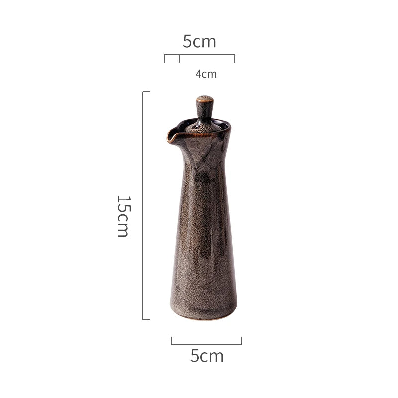 Arden Glazed Ceramic Oil Bottle – 150ml Kitchen Pourer for Olive Oil, Vinegar & Seasoning