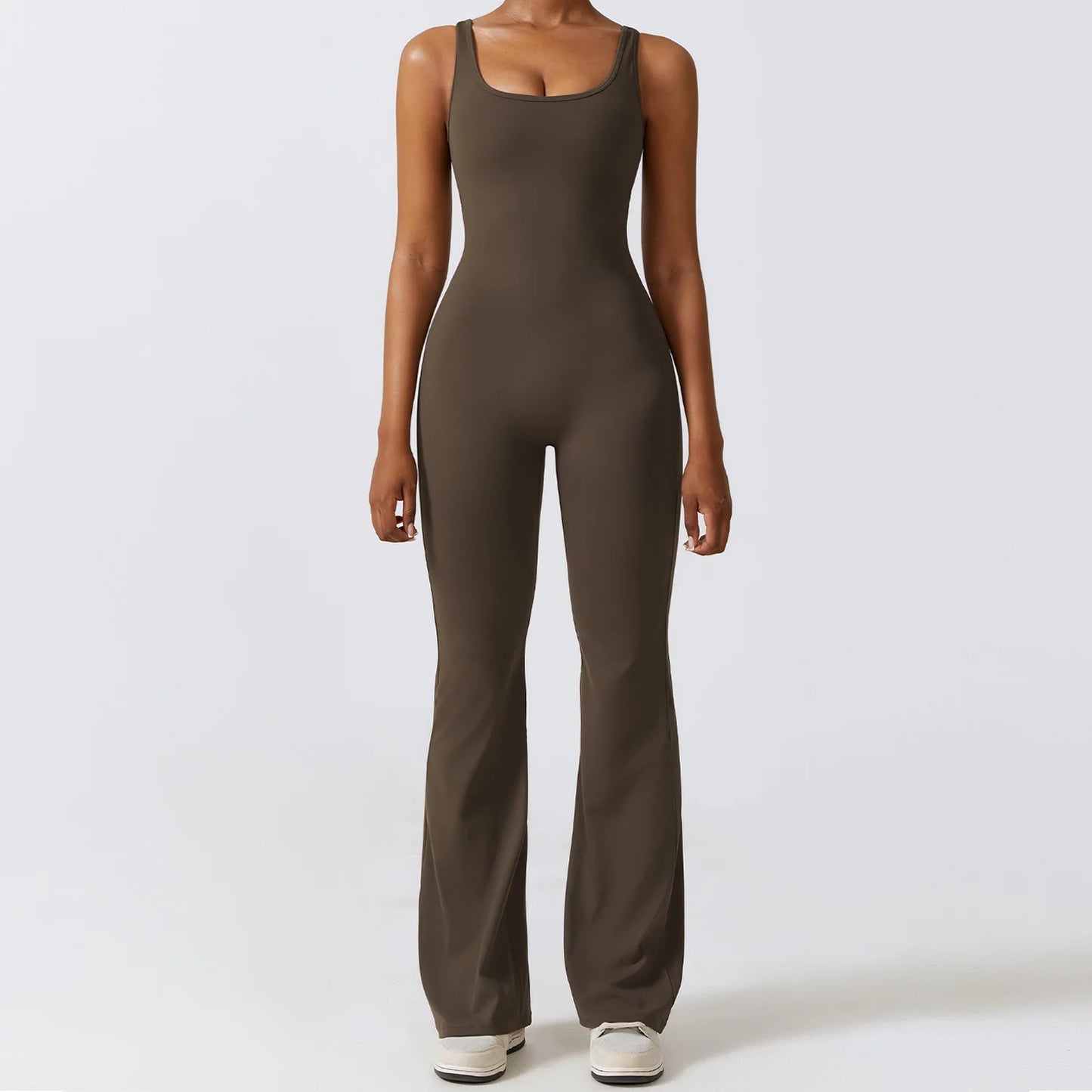 Livia Sculpting Backless Jumpsuit – Contoured Fit for Activewear & Athleisure Styling