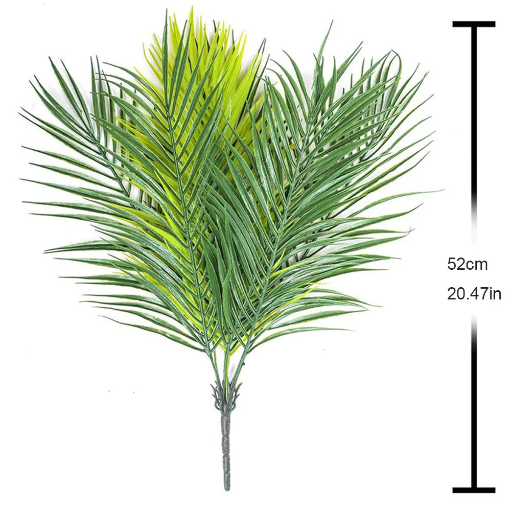 Tropical Palm Leaf Stem Arrangement – 52cm Decorative Palm Spray with 9 Branches for Home, Office or Event Styling