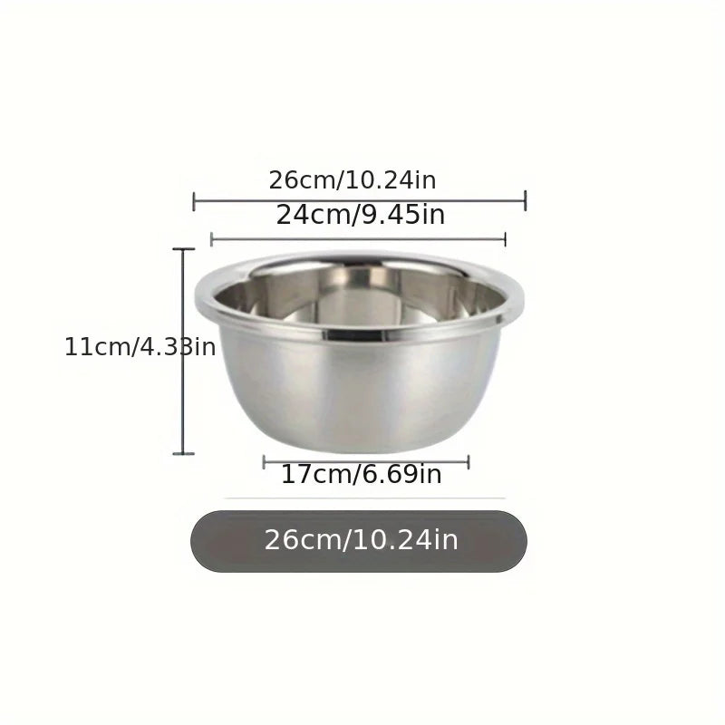 Stainless Steel Pet Food Bowl – Feeding Dish for Dogs and Cats in 18cm, 22cm, 26cm & 30cm Sizes