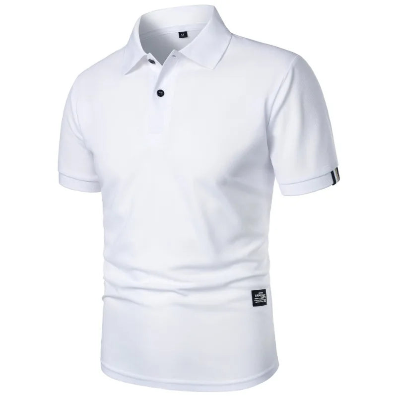 Men’s Short Sleeve Polo Shirt – Classic Smart Casual Top in Beige, Black, Navy, Grey, White, Burgundy, Green & More