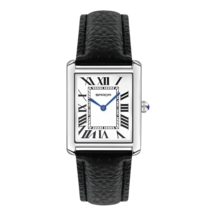 Luxury Roman Numeral Couples Watch With Classic Leather Strap