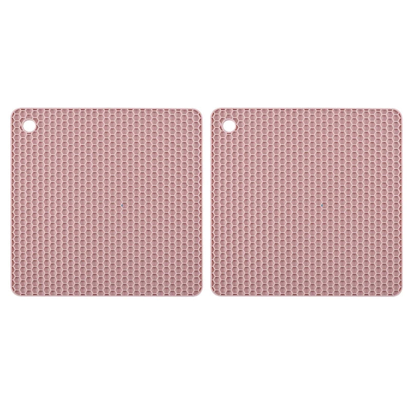 Non-Slip Silicone Trivets for Hot Dishes – 2/4 Piece Set Heat Resistant Table Mats for Kitchen & Dining