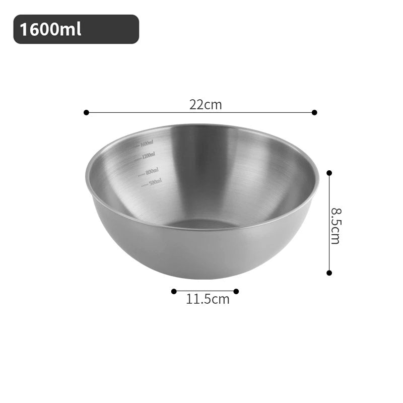 Stainless Steel Mixing Bowls – Gold & Silver Kitchen Prep Bowl Set