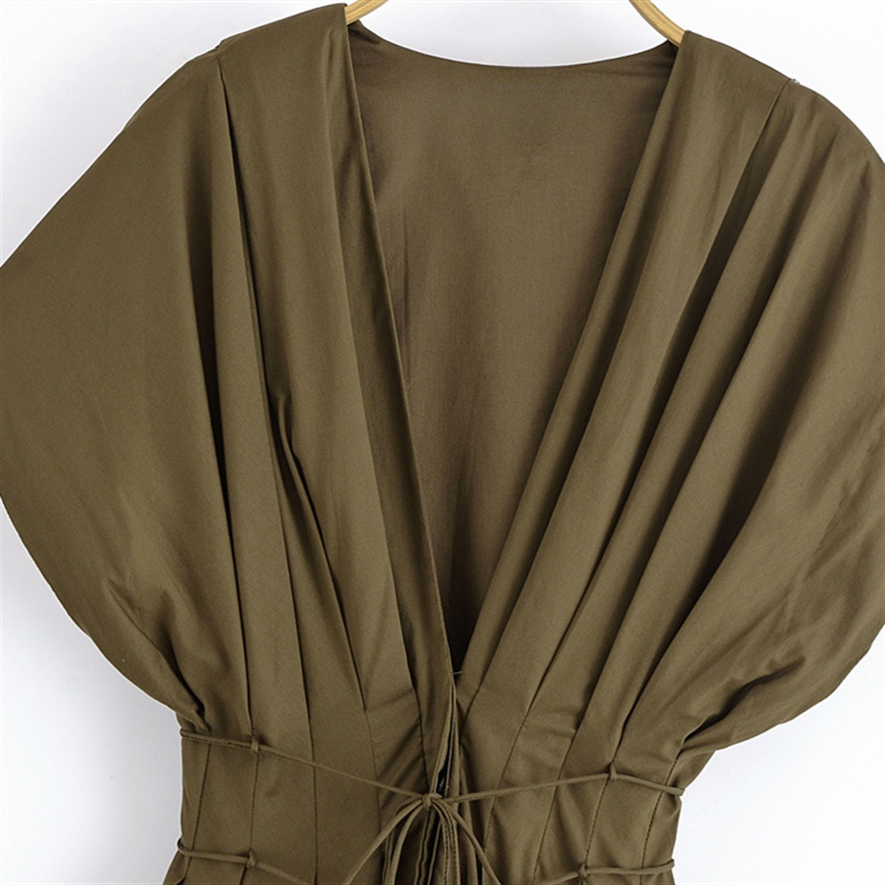 Salomé Pleated Kimono Sleeve Maxi Dress – Structured A-Line Occasion Gown with Waist Tie