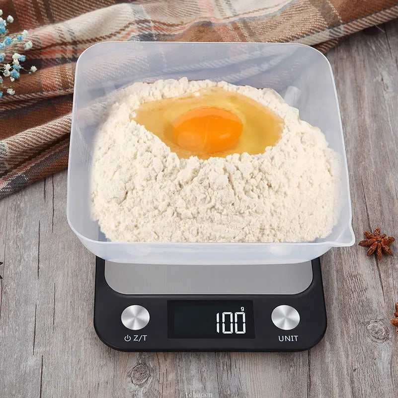 Waterproof Digital Kitchen Scale – Stainless Steel Food 5/10/15kg Weighing Scale with LCD Display & High Precision Sensors