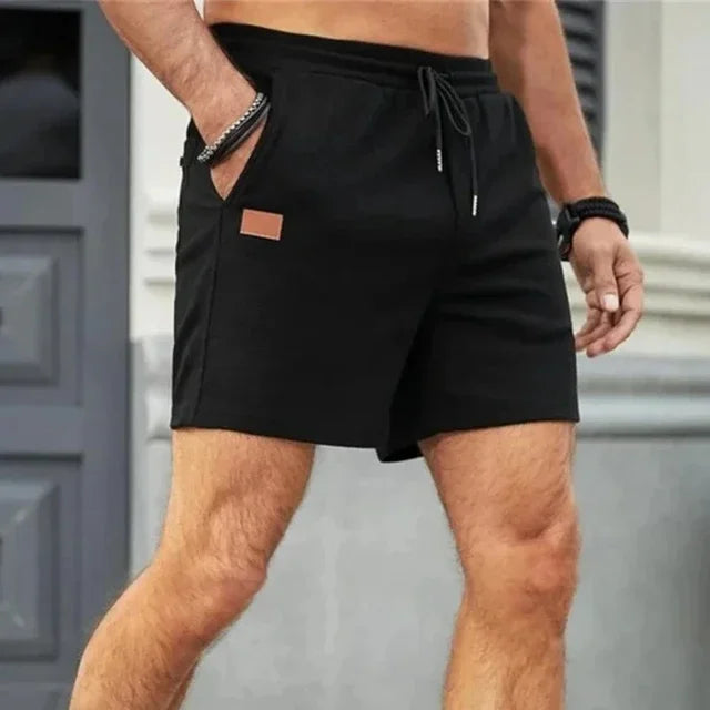 Men’s Waffle Knit Shorts – Textured Drawstring Summer Shorts with Pockets
