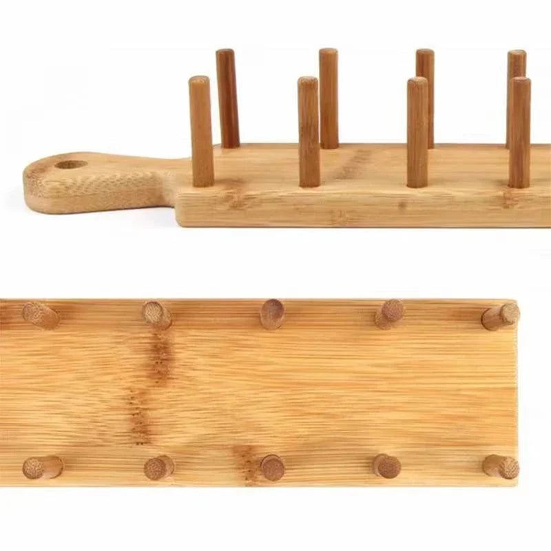Wooden Taco Holder Serving Board with Handle – Slot Taco Stand for Parties & Dining
