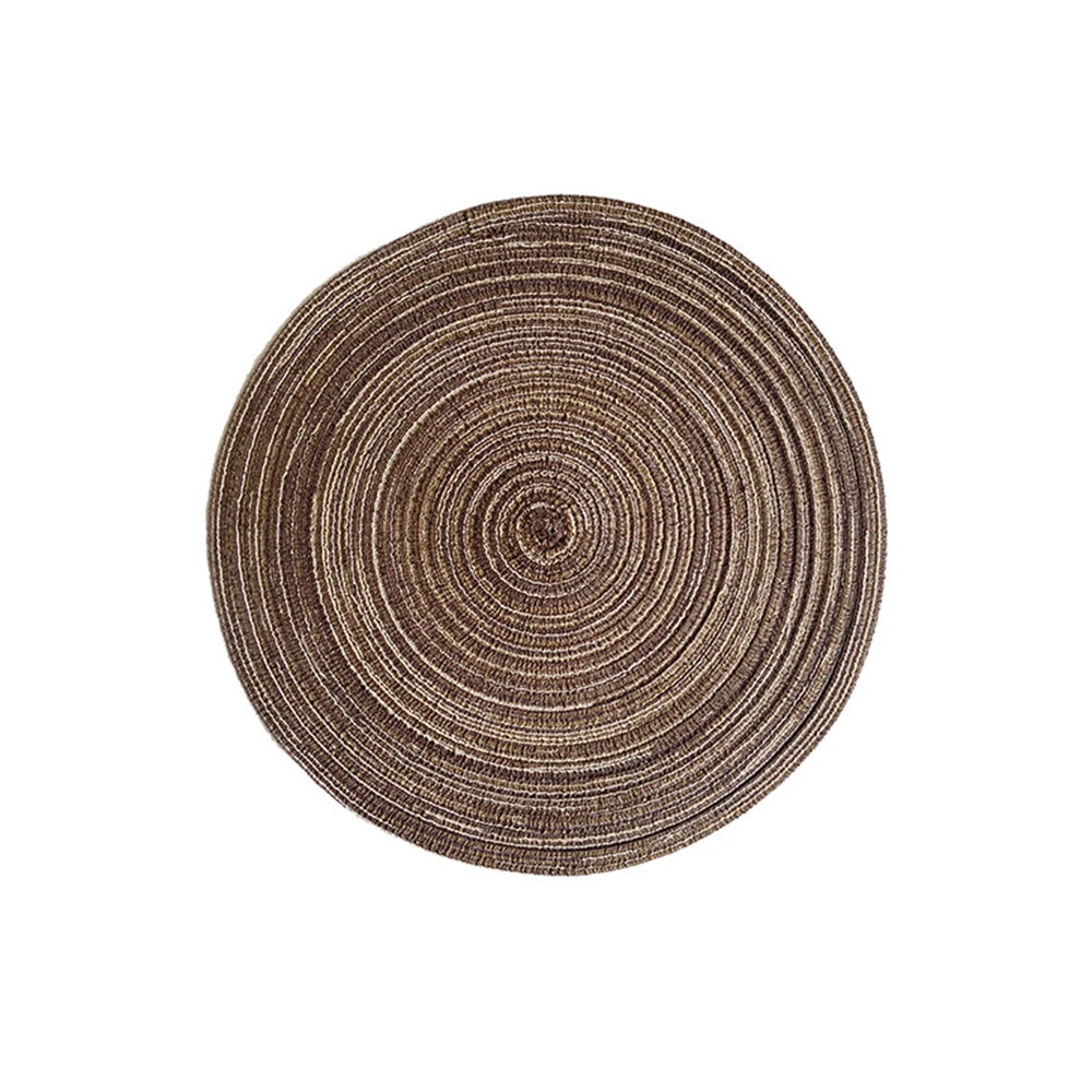 Round Woven Placemats in Vibrant Colours for Stylish Dining