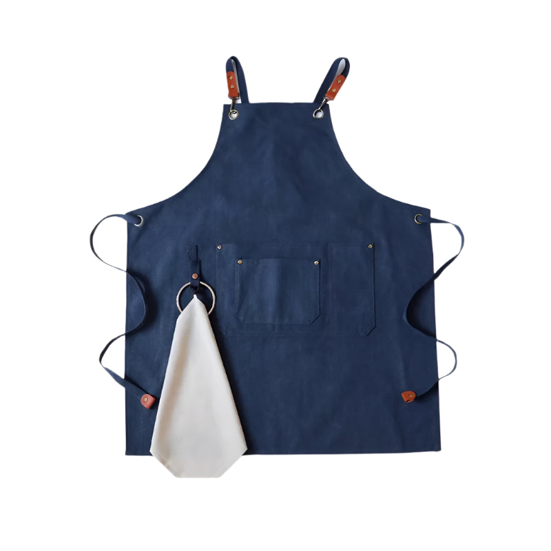 Canvas Utility Apron with Pockets – Adjustable Unisex Workwear Apron