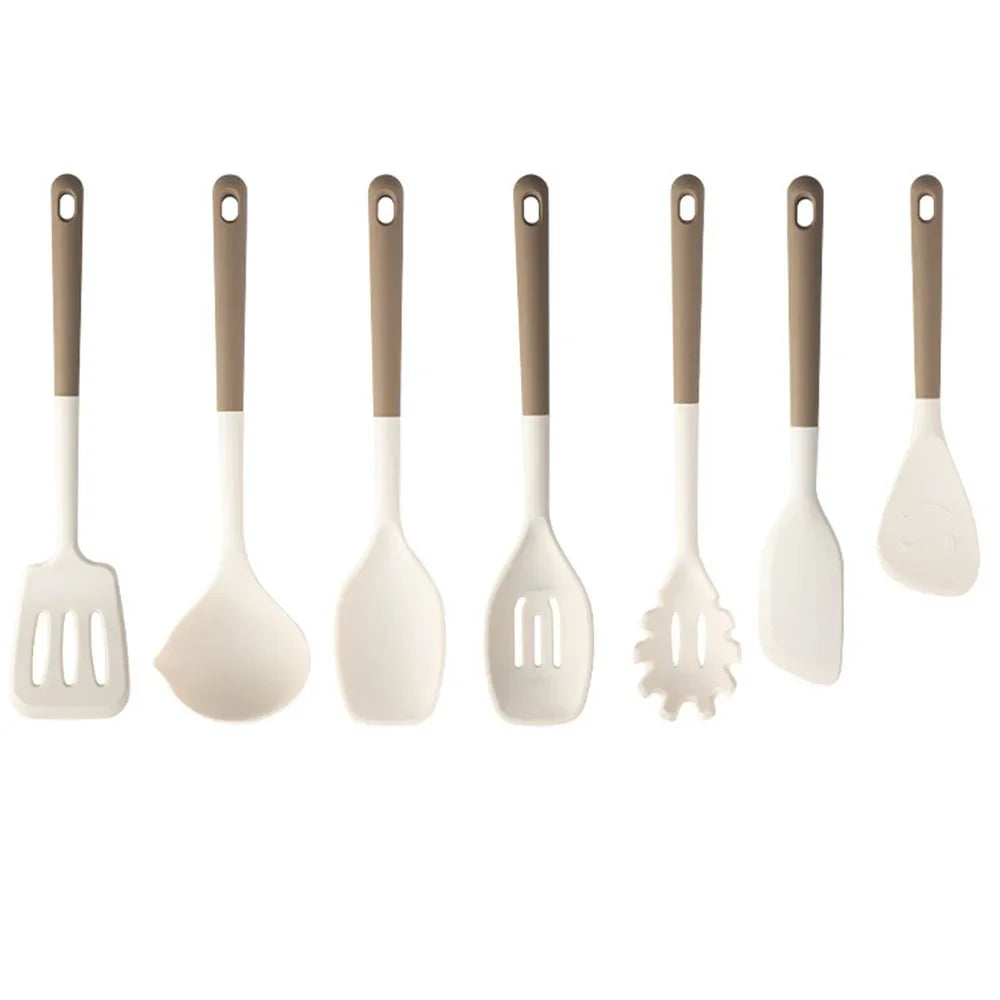 Silicone Kitchen Utensil Set – 10-Piece Heat-Resistant Non-Stick Cooking Tools with Hanging Loop Handles