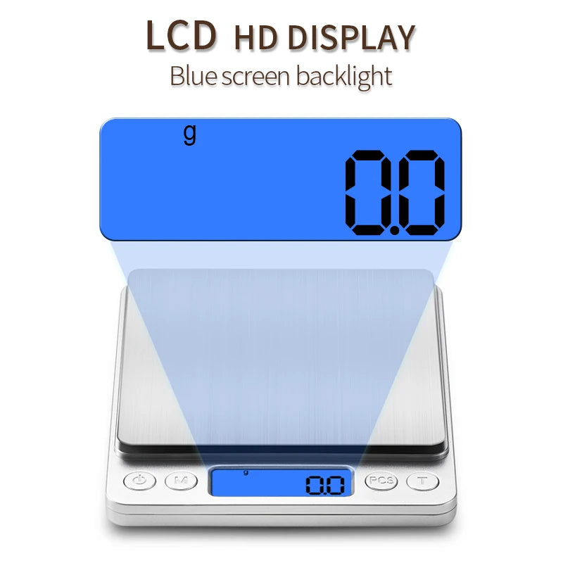 Digital Scale – 6 Unit Precision Food & Jewellery Weighing Scale with Backlit LCD Display