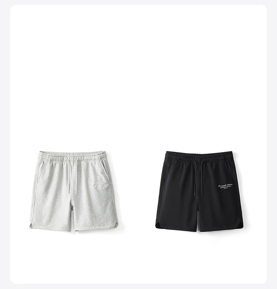 Men’s Drawstring Jogger Shorts – Casual Gym & Streetwear Loungewear in Black or Grey