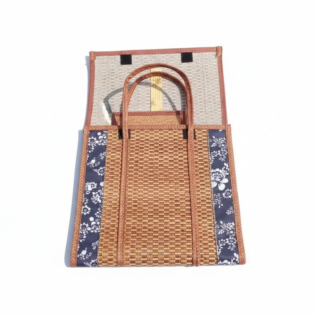Foldable Picnic Basket Bag – Insulated Food Storage Tote, Portable Woven Lunch & Travel Bag
