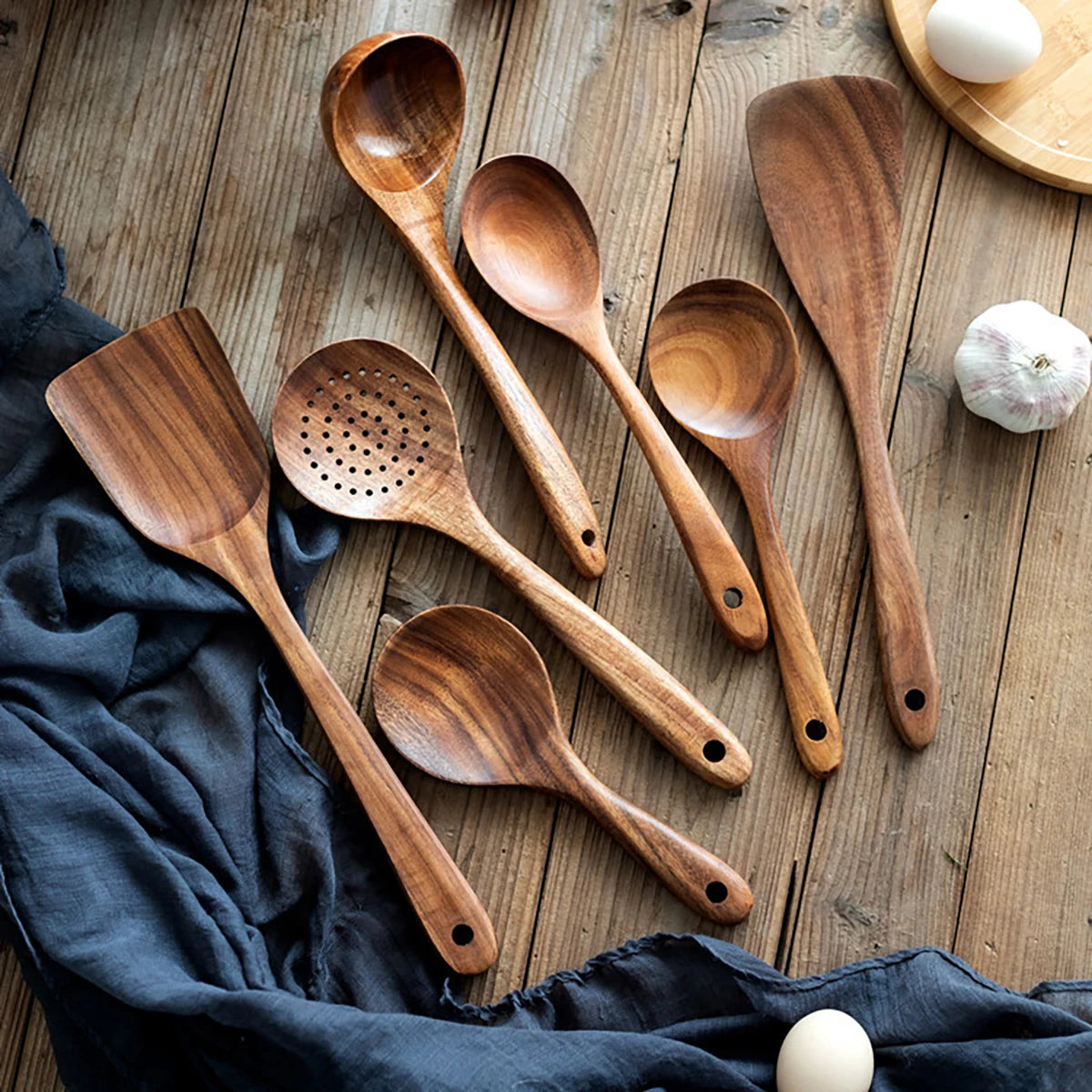 Rustic Wooden Utensil Set