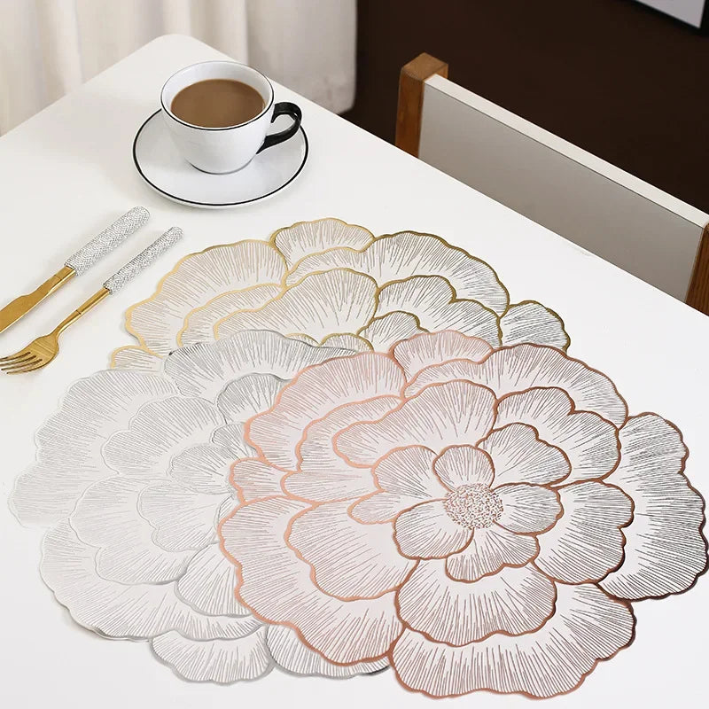 Floral Placemat – Elegant Cream Table Mat for Weddings, Dinner Parties & Everyday Use
