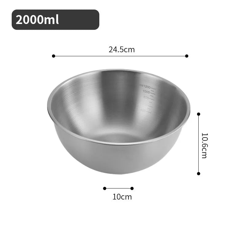 Stainless Steel Mixing Bowls – Gold & Silver Kitchen Prep Bowl Set