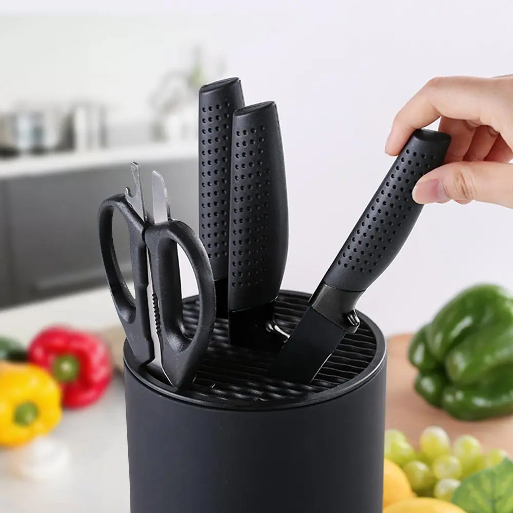 Kitchen Utensil Holder – Multi-Section Countertop Caddy for Cooking Tools & Knives