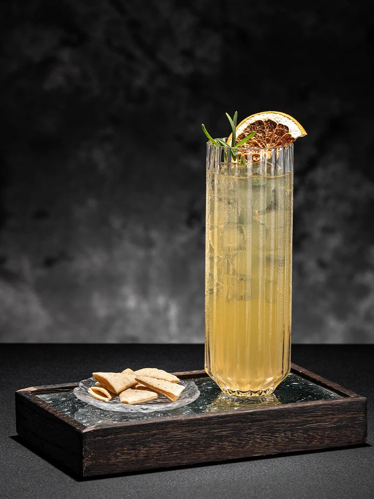 Verelle Fluted Highball Glass – Ribbed Cocktail & Juice Glass