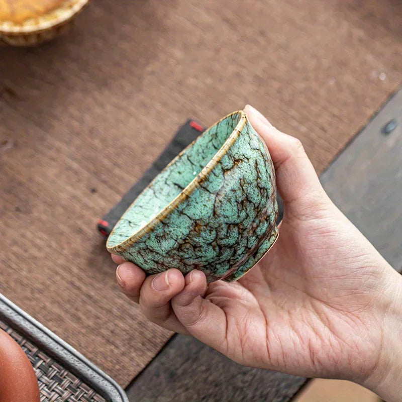 Nara Glaze Ceramic Tea Bowl Gift Set – 5 Piece Ceramic Cups for Herbal Tea, Afternoon Tea & Coffee at Home