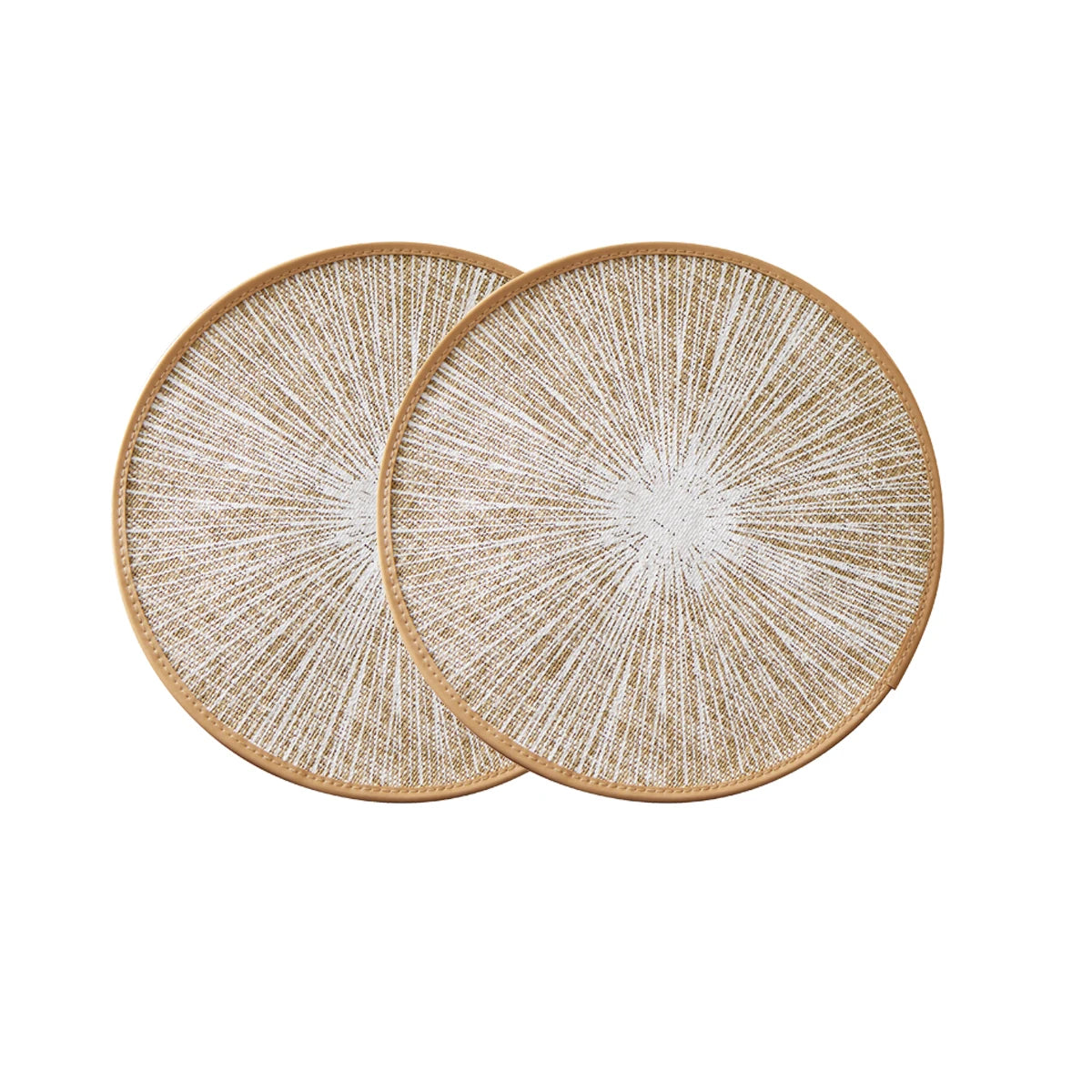 Woven Jute Macrame Round Placemats Set – 2, 4, 6 or 8 Piece Natural Table Mats in Black or Beige