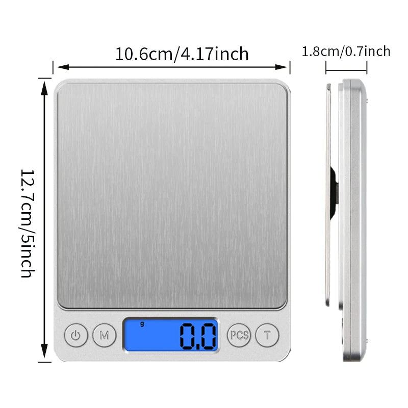 Digital Scale – 6 Unit Precision Food & Jewellery Weighing Scale with Backlit LCD Display