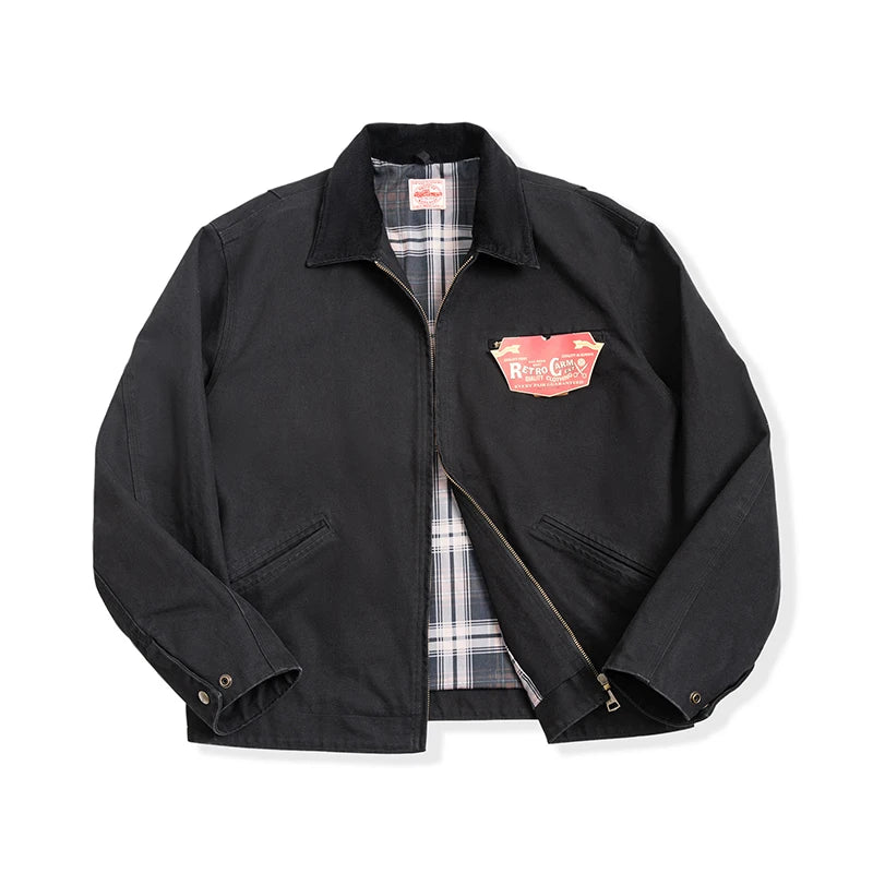 Retro Harrington Jacket – Zip-Up Coat