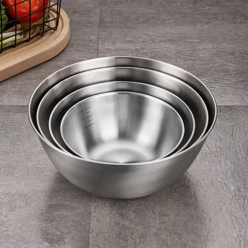 Stainless Steel Mixing Bowls – Gold & Silver Kitchen Prep Bowl Set