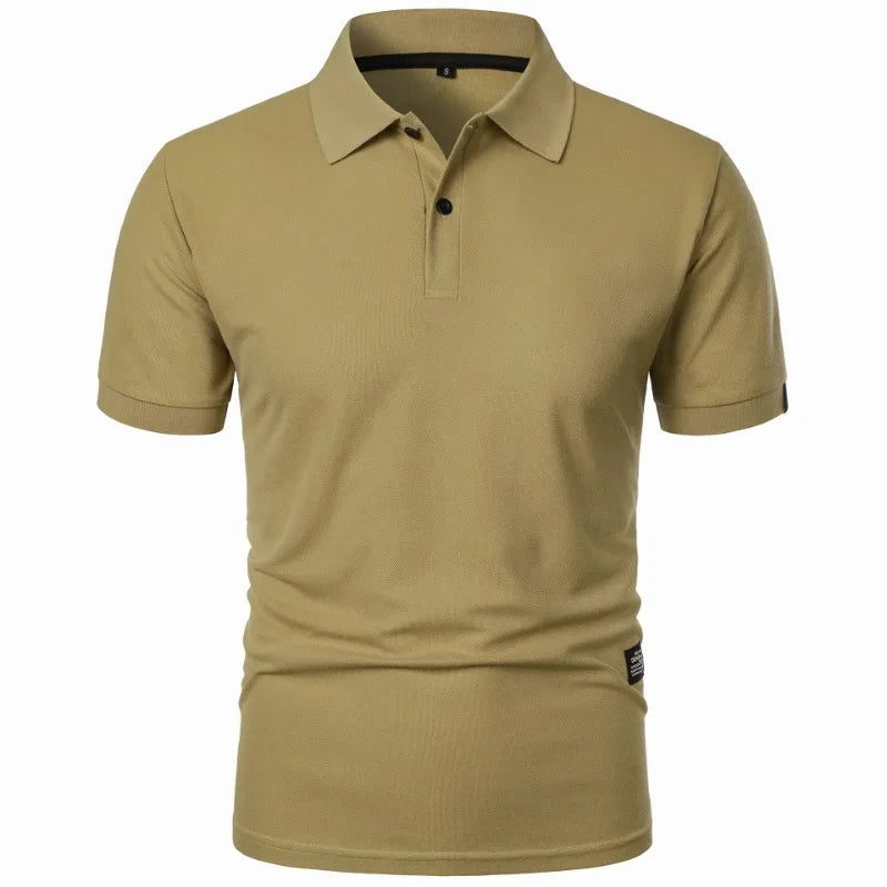 Men’s Short Sleeve Polo Shirt – Classic Smart Casual Top in Beige, Black, Navy, Grey, White, Burgundy, Green & More