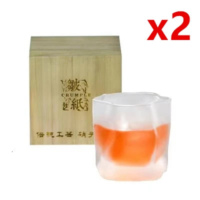 Virello Sculpted Whiskey Glass with Gift Box – Elegant Drinking Glass for Home Bar & Gifting