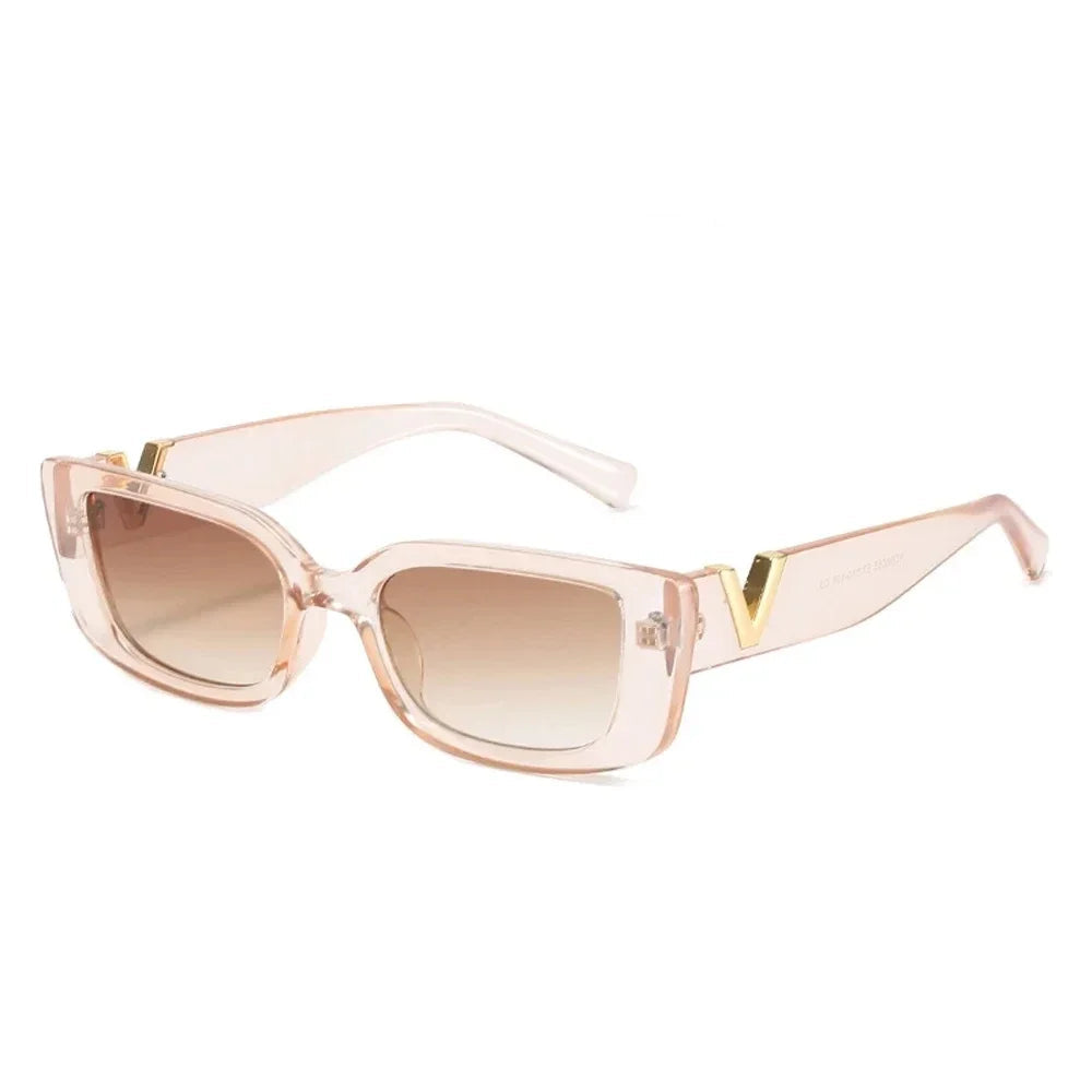 Valencia Rectangle Sunglasses – Chunky Vintage Frame UV400 Designer-Inspired Eyewear