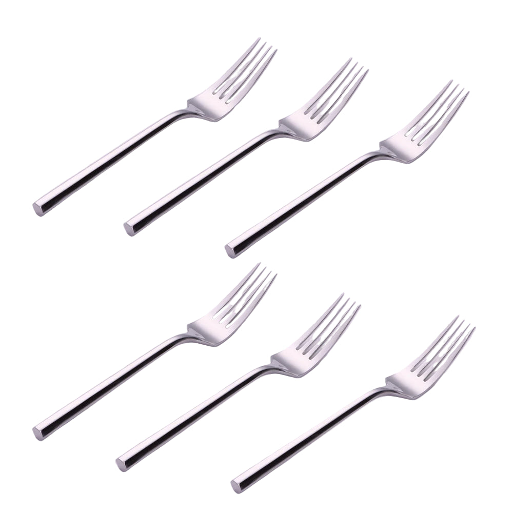 Stainless Steel Mirror / Matte Cutlery Set – 6/16/20 Piece Silver Flatware with Dinner Knives, Forks, Spoons & Dessert Utensils