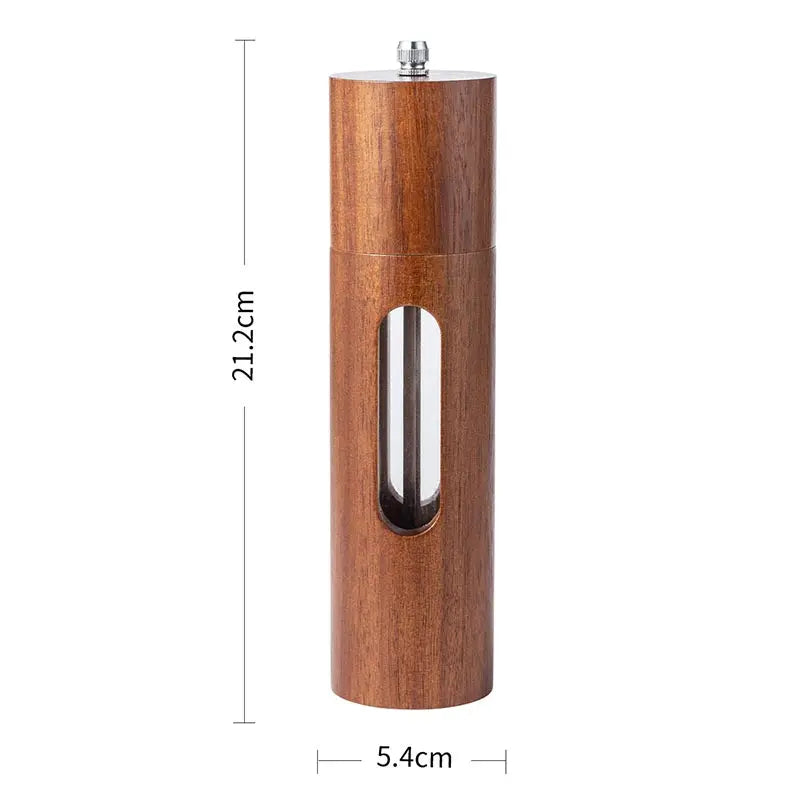 Ardena Wooden Salt & Pepper Grinder Set – Manual Adjustable Spice Mills