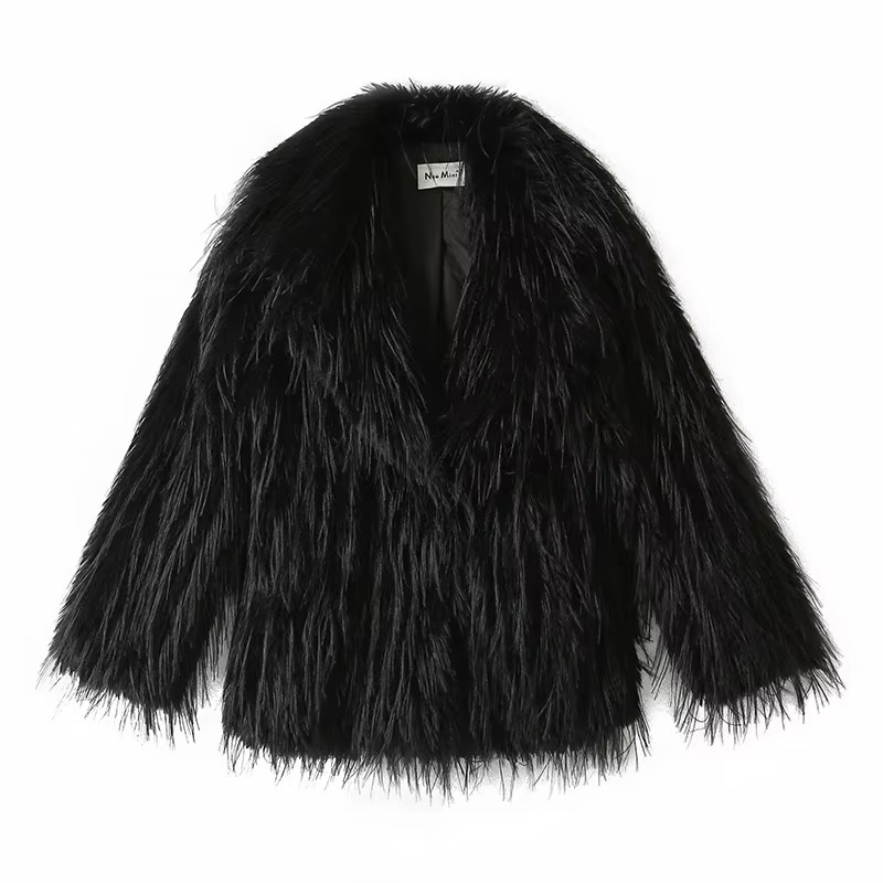 Nevalyn Shaggy Faux Fur Plush Mongolian Jacket – Women’s Luxury Winter Coat for Daywear and Evening Styling