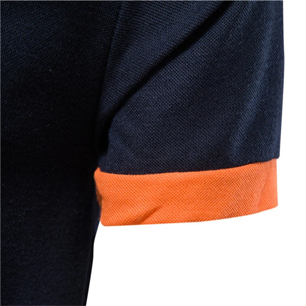 Men's Embroidered Polo Shirt – Cotton Blend Short Sleeve Classic Fit Top for Casual Smart Outfits