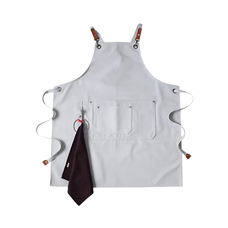 Canvas Utility Apron with Pockets – Adjustable Unisex Workwear Apron