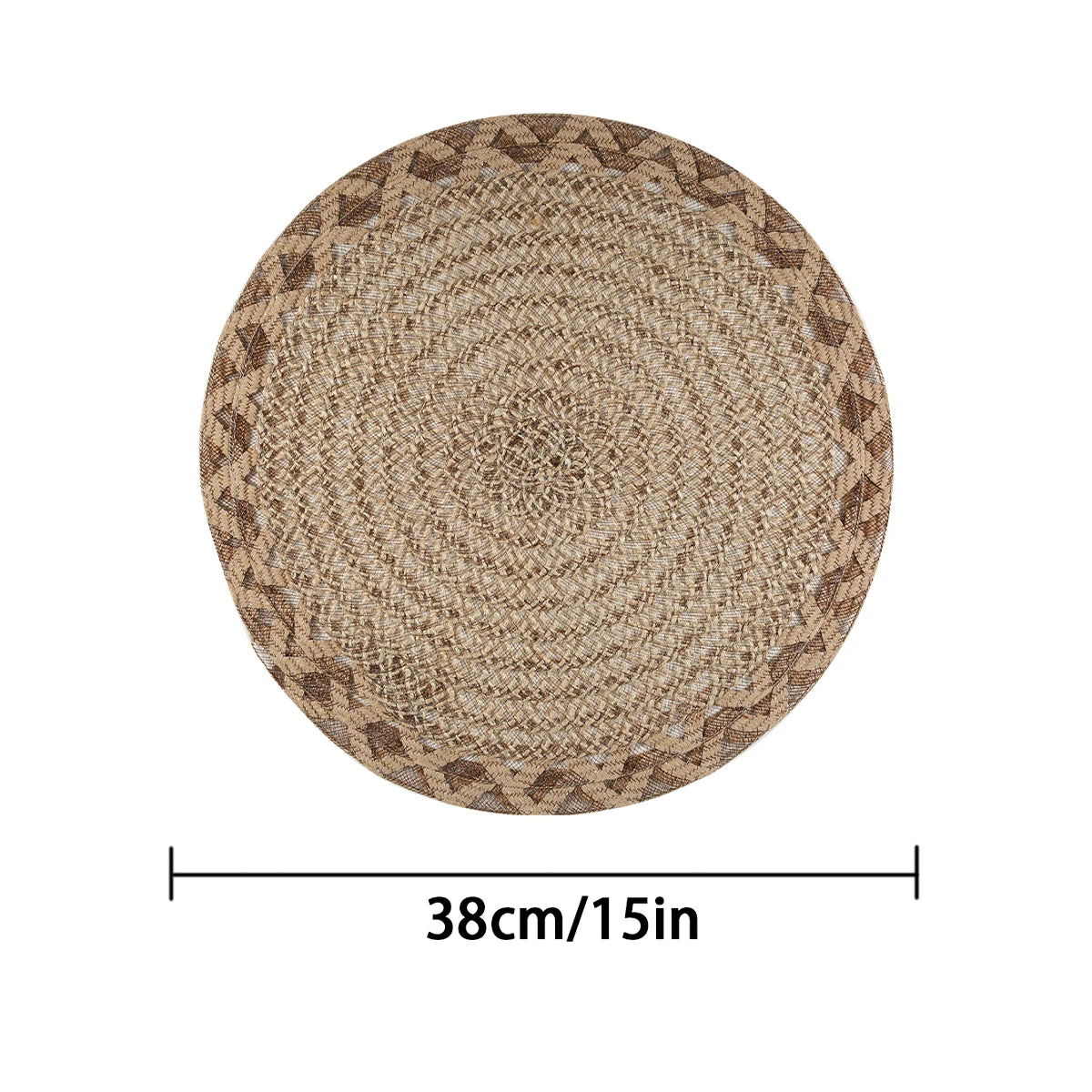 Woven Round Jute Placemats – 4/6 Set Of Rustic Natural Table Mats for Dining and Kitchen Decor