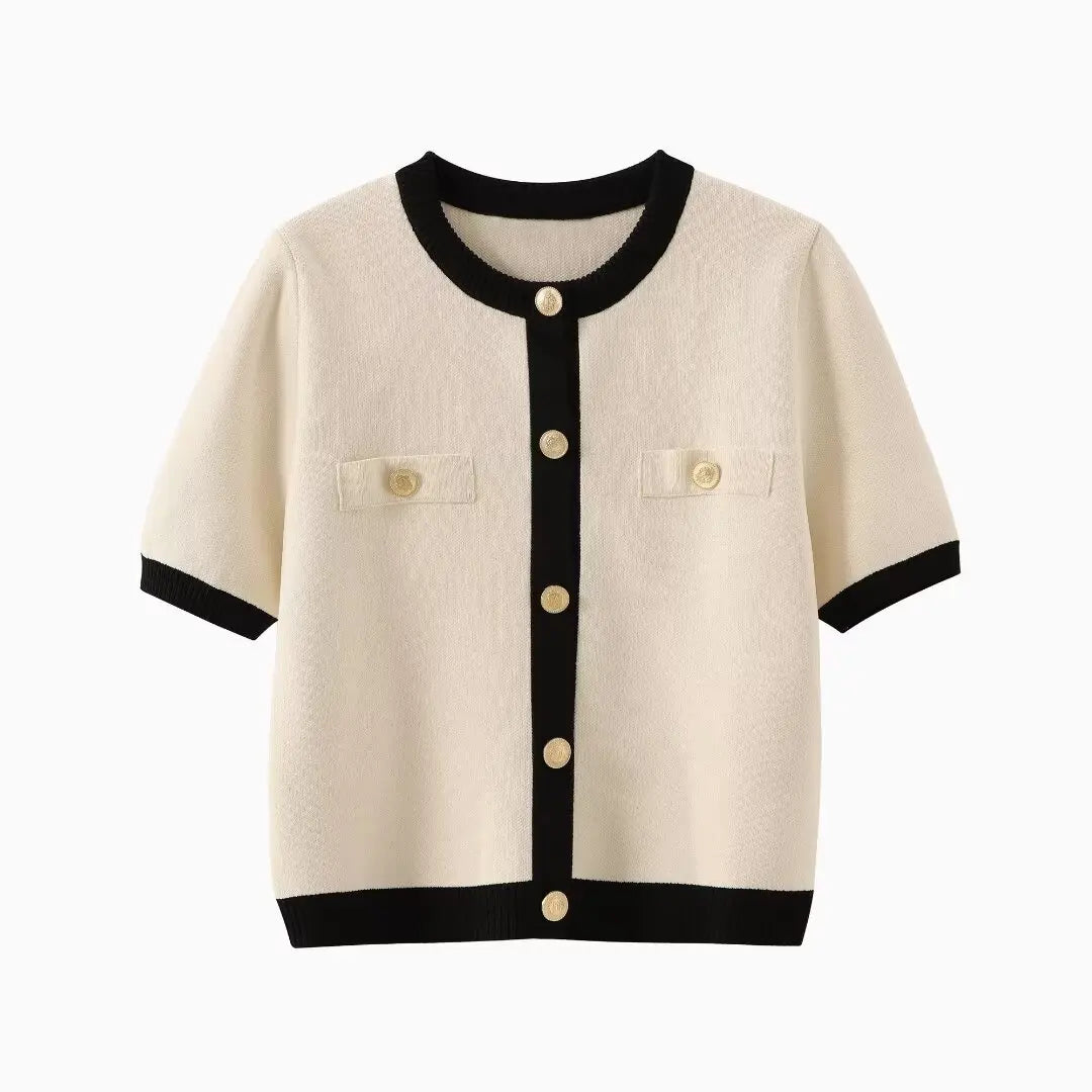 Elegant Button-Up Cardigan Top