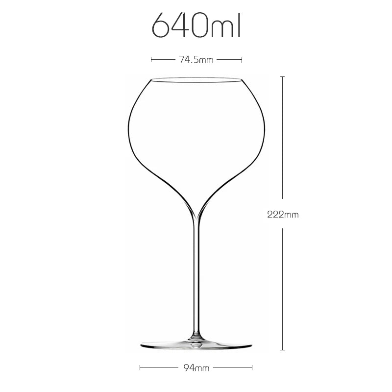 Vintner Collection Handcrafted Crystal Wine Glass 640ml – Premium Red Wine Goblet
