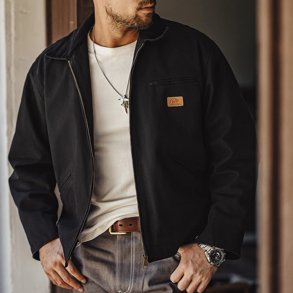 Retro Harrington Jacket – Zip-Up Coat