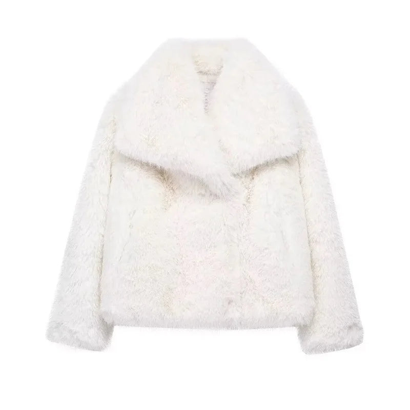 White Faux Fur Jacket