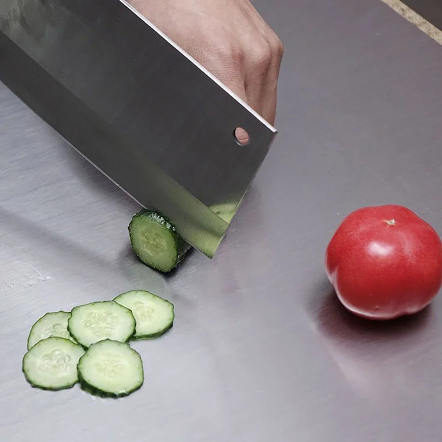Stainless Steel Chopping Board – Large Anti-Slip Kitchen Cutting Surface, Easy Clean Worktop Board for Food Prep, Meat, Fruit & Vegetables
