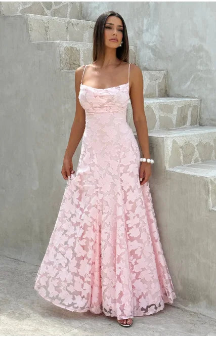 Celestienne A-Line Maxi Dress with Open Back Detail – Elegant Wedding –  Giftology London