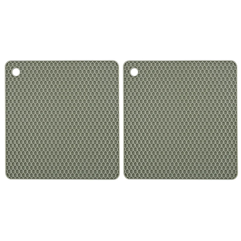 Non-Slip Silicone Trivets for Hot Dishes – 2/4 Piece Set Heat Resistant Table Mats for Kitchen & Dining