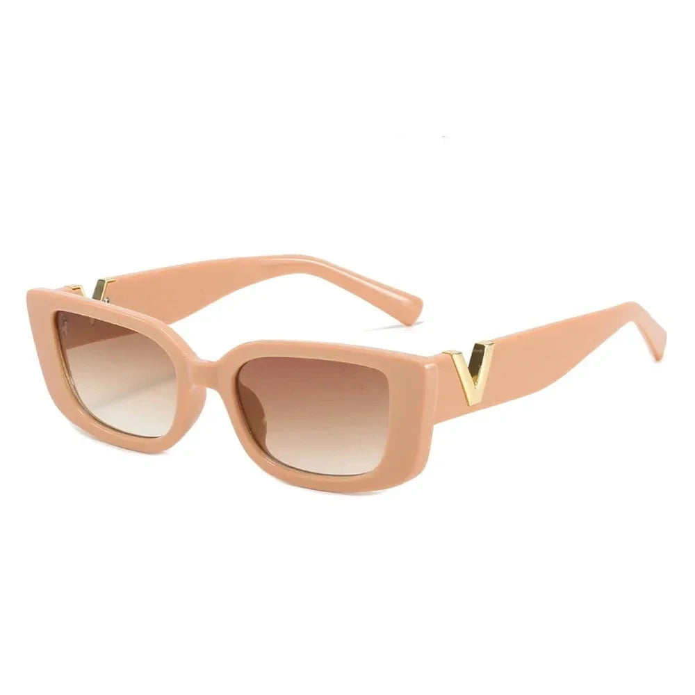 Valencia Rectangle Sunglasses – Chunky Vintage Frame UV400 Designer-Inspired Eyewear